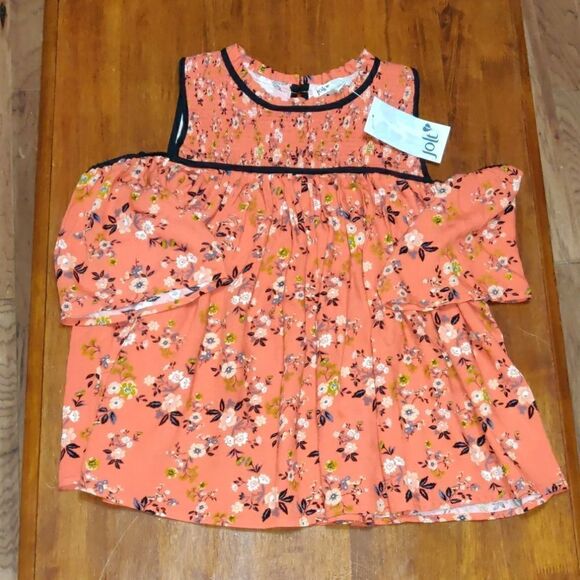NWT Jolt‎ Cold Shoulder Floral Print Blouse - Picture 1 of 5
